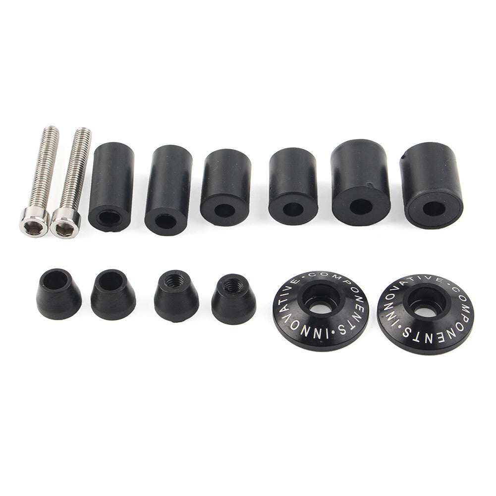 7/8 Motorcycle Bike Handlebar Grips CNC Handle Bar End Cap Plugs Slider Black
