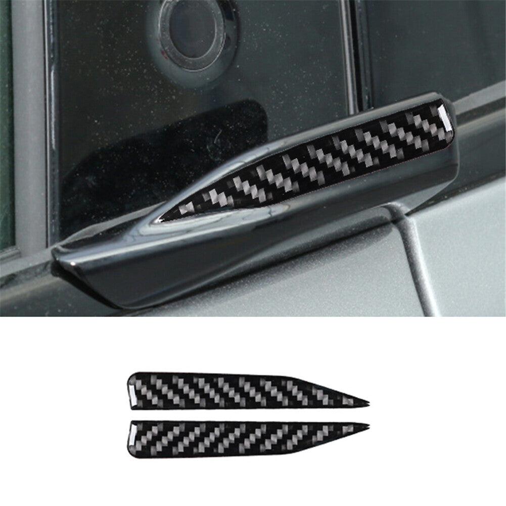 2-Piece Carbon Fiber Door Handle Cover Decorative Stickers for ford for Mustang Mach-E