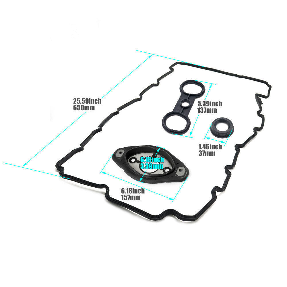 7-piece valve cover gasket set suitable for BMW Z4, X5 528xi, 328xi, 128i 2.0L, 3.0L 11127552280