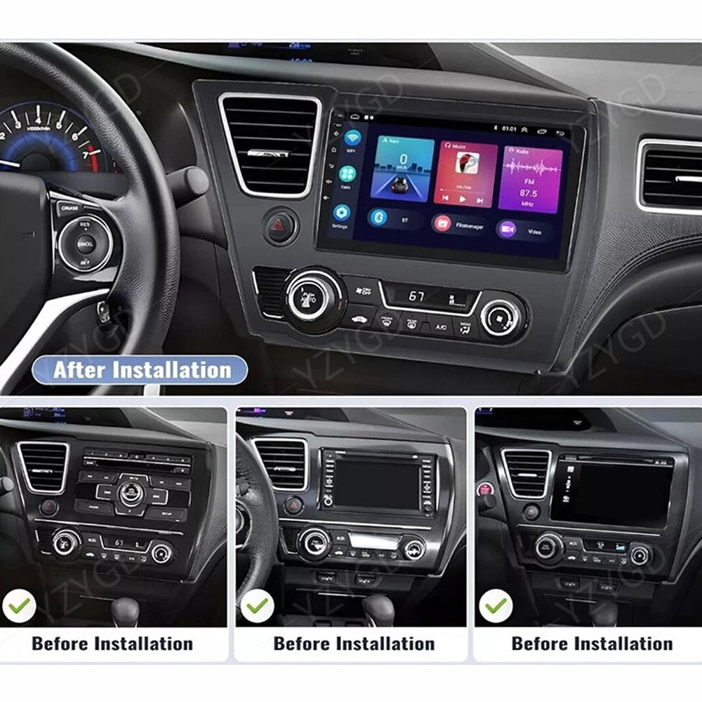 for Honda for Civic 2013-2015 Stereo 9inch Android Auto Carplay Car Radio GPS Screen