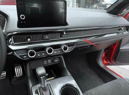 for Honda 11th for Civic 2022-2023 Carbon ABS Dashboard Air Outlet Vent Cover Trims