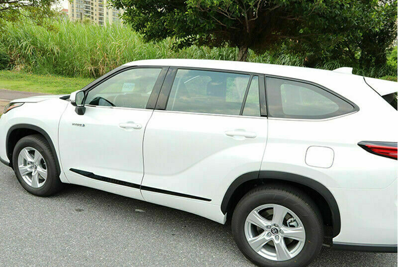 4Black Body Side Door Molding Liner Trim for Toyota Highlander/Kluger 2020-2023