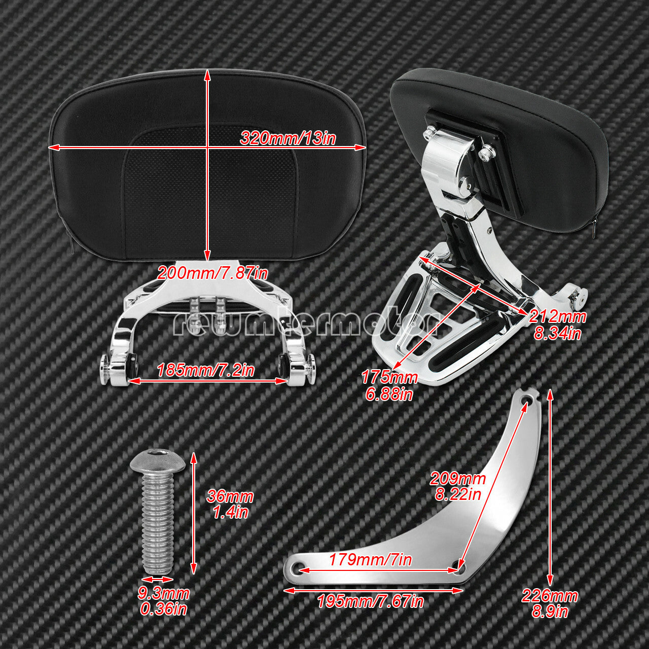 Multi-Purpose Driver Passenger Backrest Fit for Harley Steet Bob 2018-2022