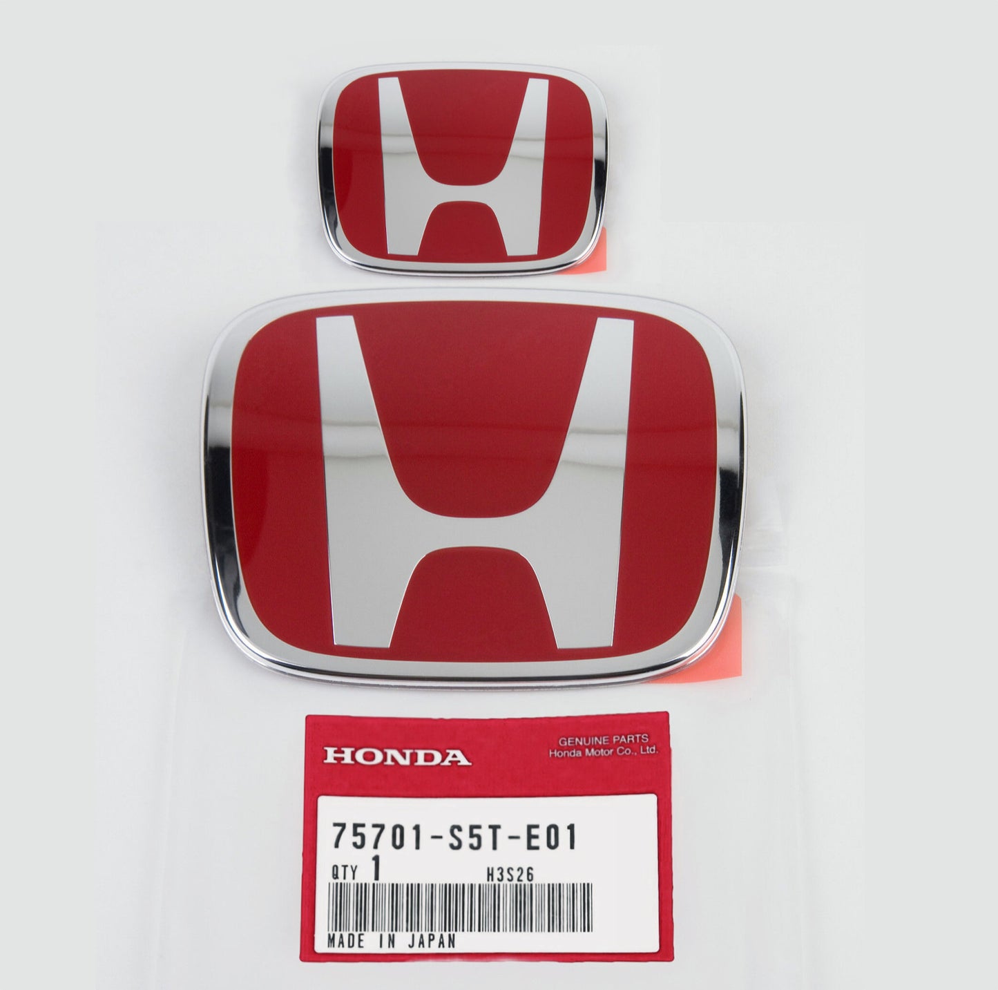 for Honda for Civic Coupe 2Dr 06-11 JDM Red H Front Rear Type R grille emblem SET