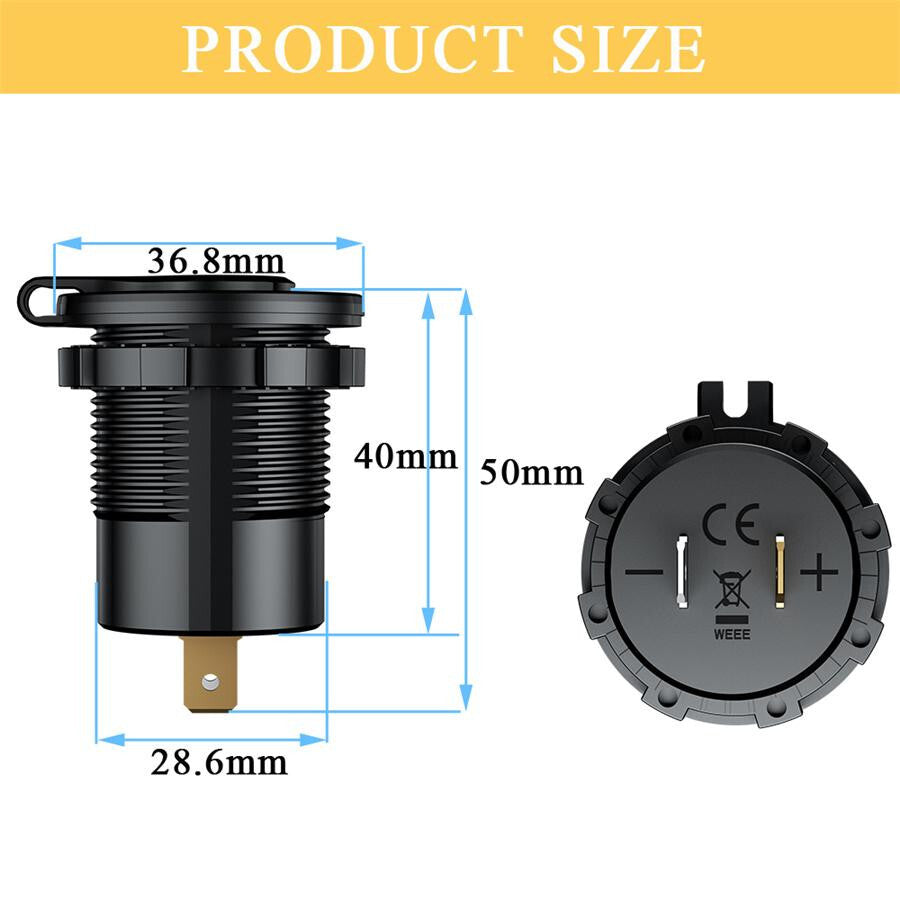USB Car Socket Phone Fast Charger 12V Cigarette Lighter Power Adapter Plugs