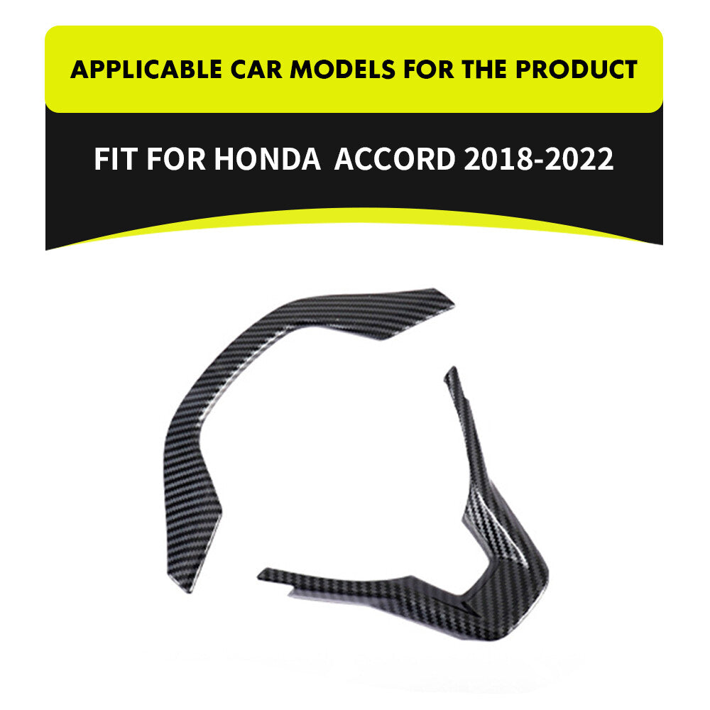 Carbon Fiber Style Steering Wheel Cover Trim Fit for 2018-2022 for Honda Accord JY