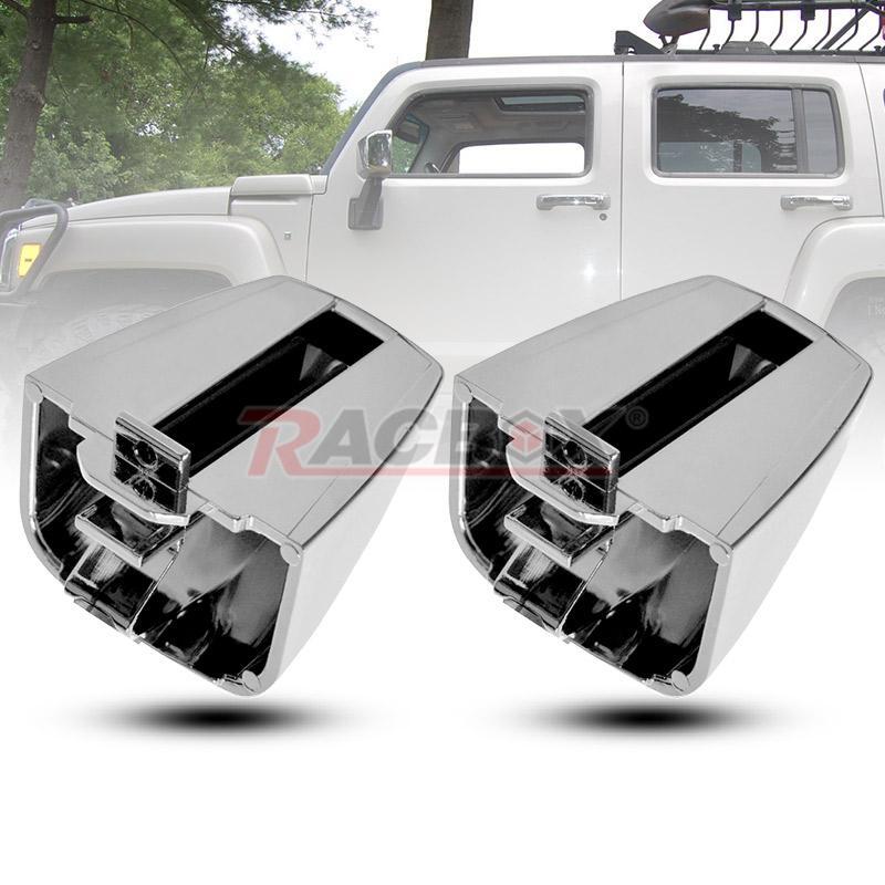 2X Front or Rear Outside Door Handle End Cap Cover for Hummer H3 Chrome 06-10 US
