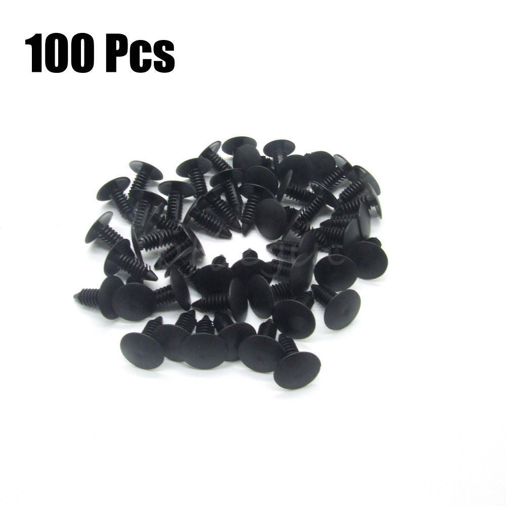100-piece pack of 8mm anti-collision clips, plastic rivet fasteners, mudguards - promotional offer