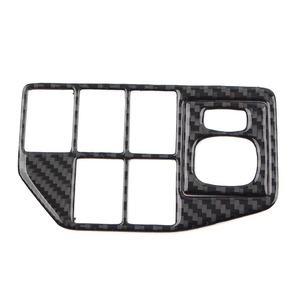 Carbon Black Car Headlight Lamp Switch Button Trim Frame for Toyota Prius 12-15