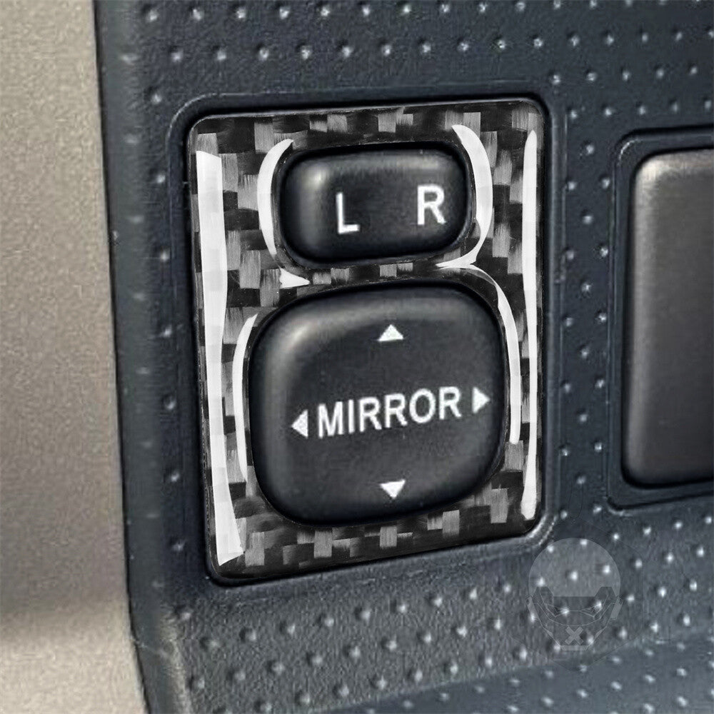 Carbon Fiber Rearview Mirror Control Button Trim For Toyot@ FJ Cruiser 2007-2021