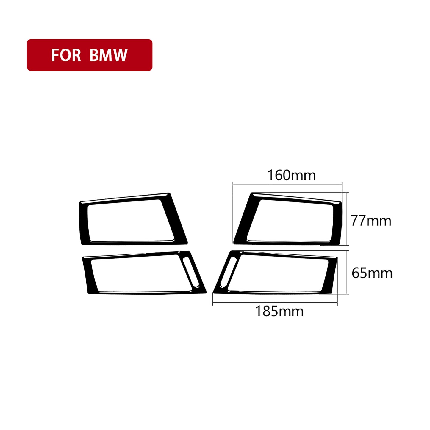 4pcs Glossy Black Air Vent Cover Trim Fit for Bmw X5 E70 X6 E71 2008 - 2013