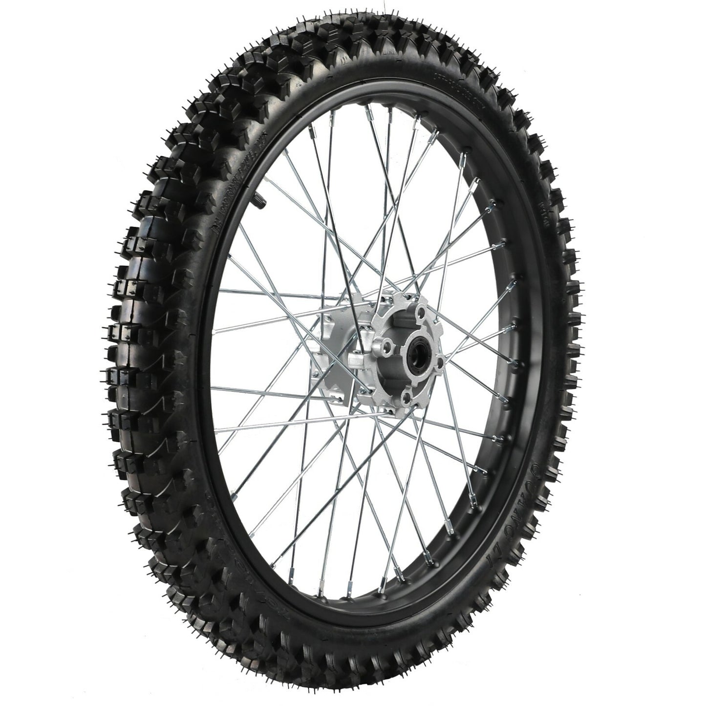 19-inch/16-inch wheels, 70/100-19 + 90/100-16 rim assembly, Dirt Pit bicycle, 150cc/160cc.