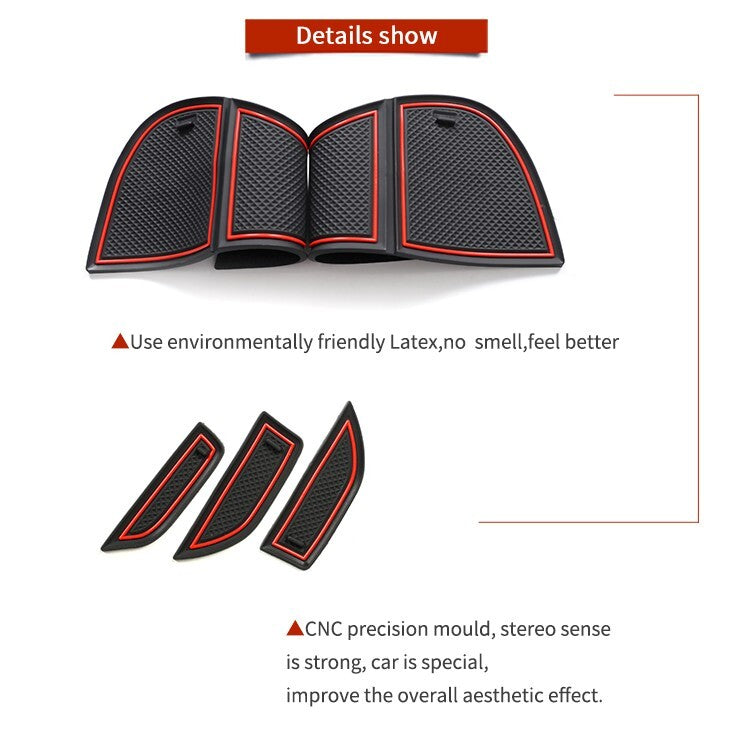 Anti-Slip Gate Slot Mat for Nissan ARIYA 2022 2023 Car Door Groove Pad White