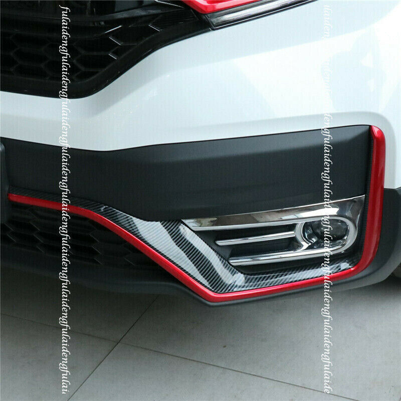 6X Red Front Bumper Grille Grill Molding Trim Strip for Honda CR-V CRV 2020-2022