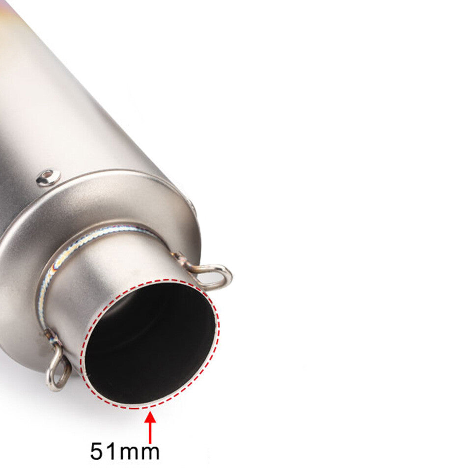DB Killer Slip On 51mm 250mm Motorcycle Exhaust Pipe Muffler Tips Replac Baffles