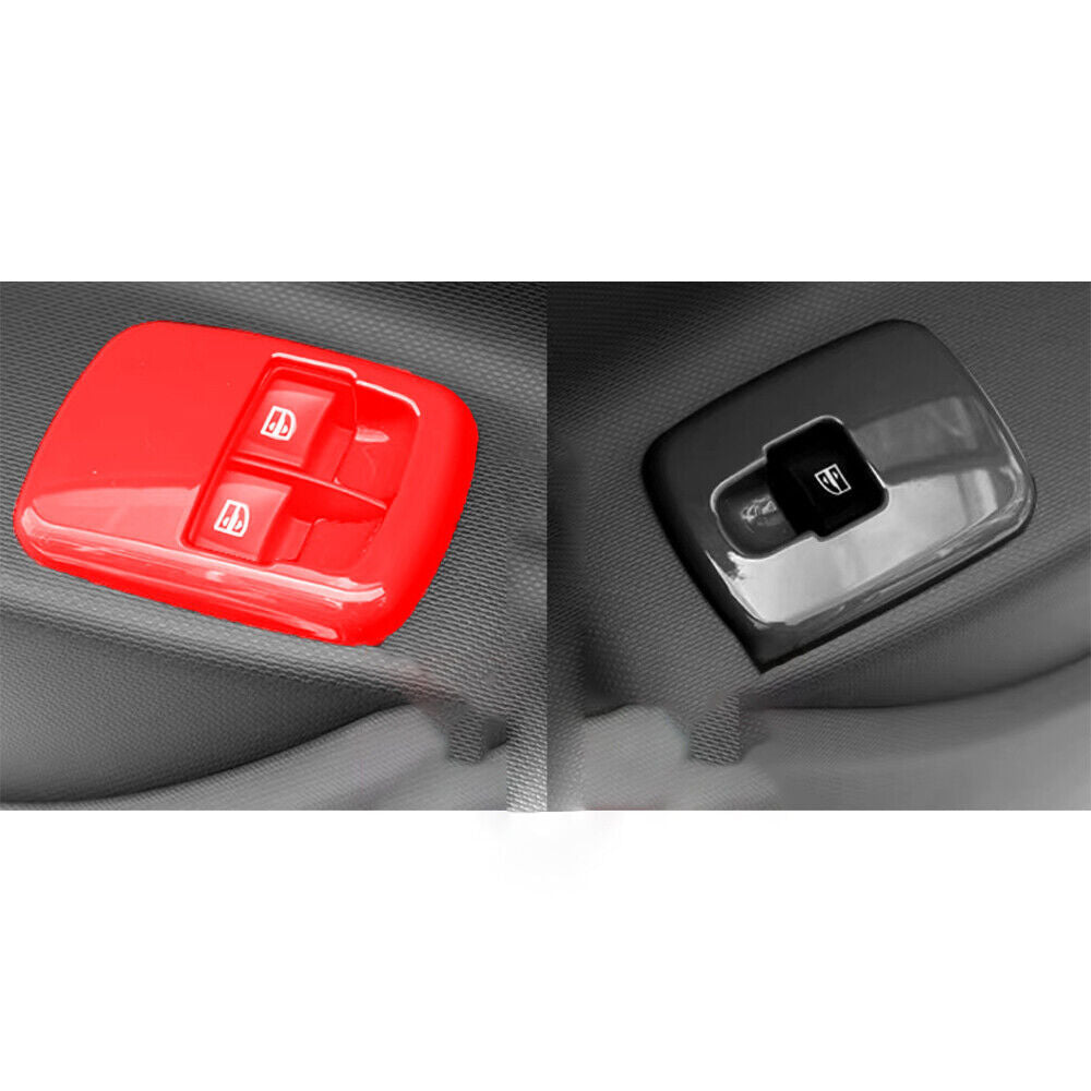 Glass Window Lifting Lock Panel Trim 2 for Mercedes-Benz for SMART 15-18 Bright Red