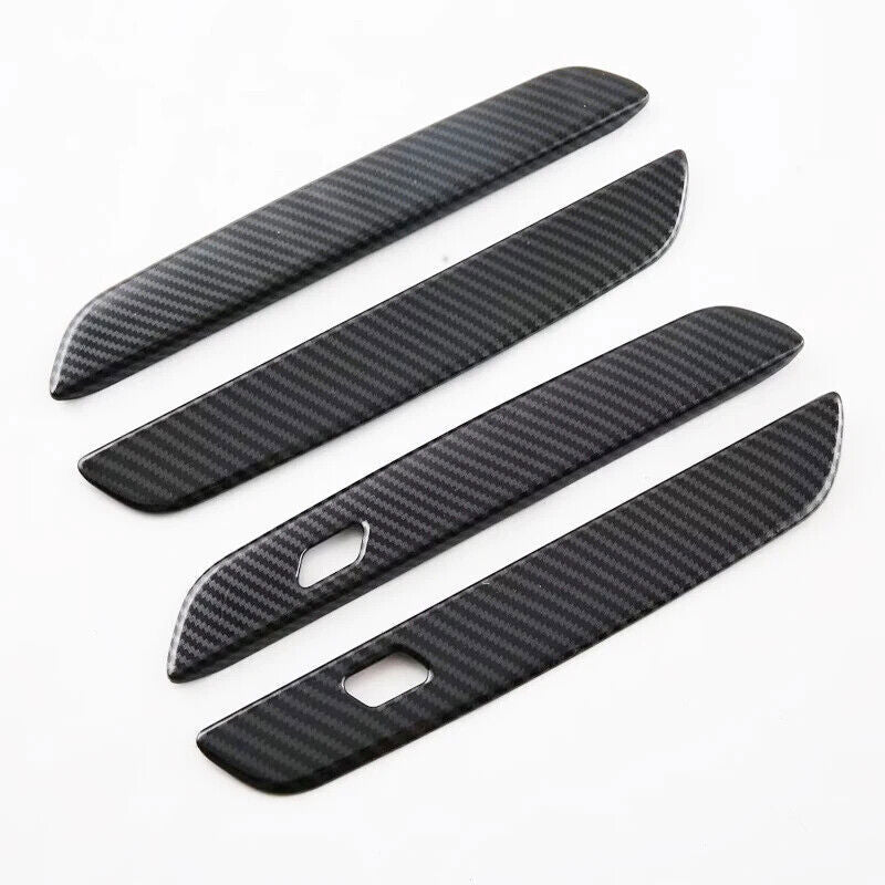 Carbon Fiber Style Side Door Handle Bowl Molding Cover Trim for BMW X1 2023-2025