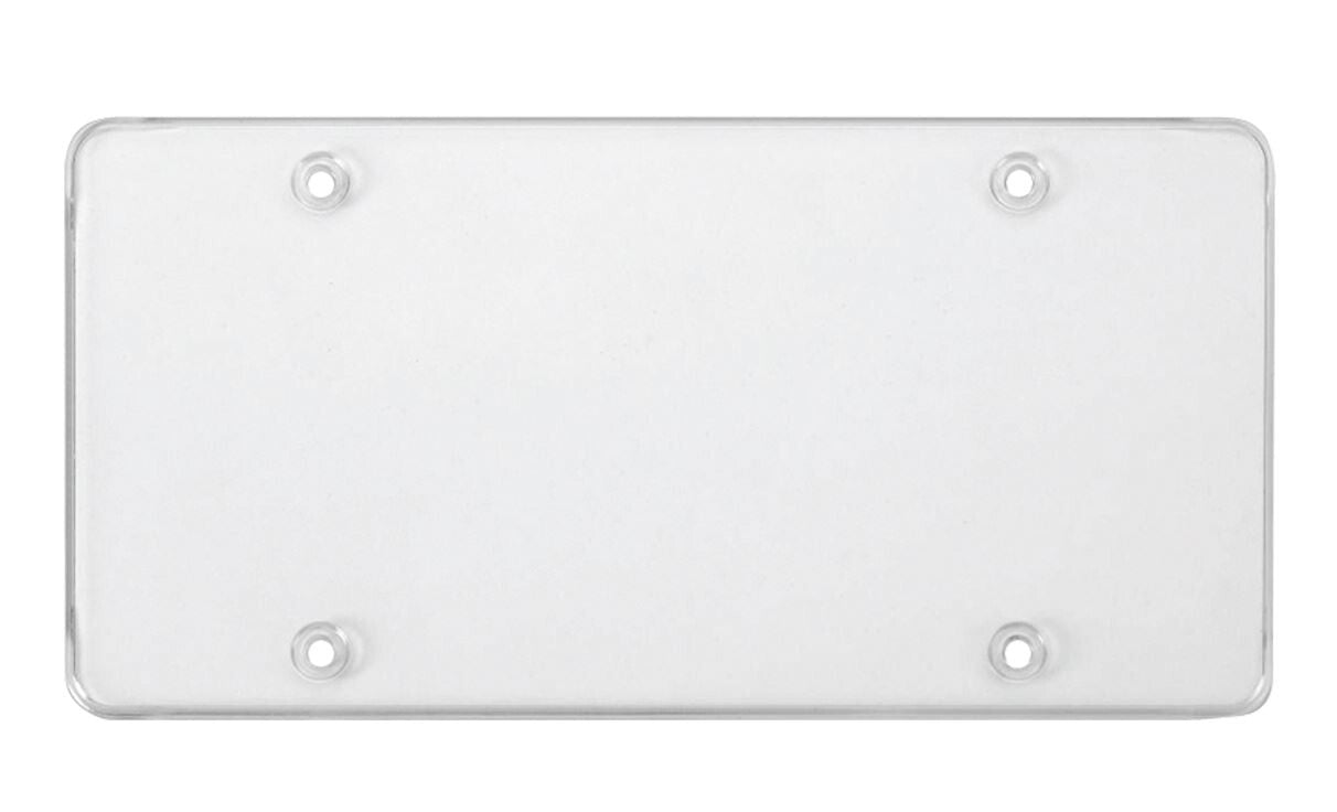 2-piece car flat license plate frame cover front cover rear trunk transparent for Audi