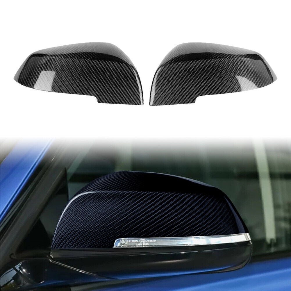 Carbon Fiber Mirror Covers Cap Replacement for BMW E84 F20 F22 F30 F32 F33 Pair