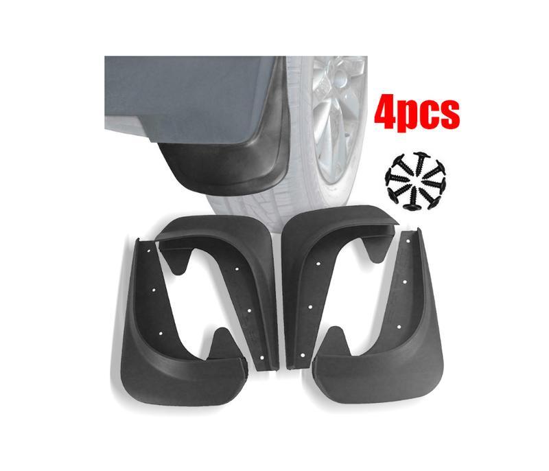 4-Piece Black Car Mudguards and Splash Guards for Front/Rear Parts Accessory Kit