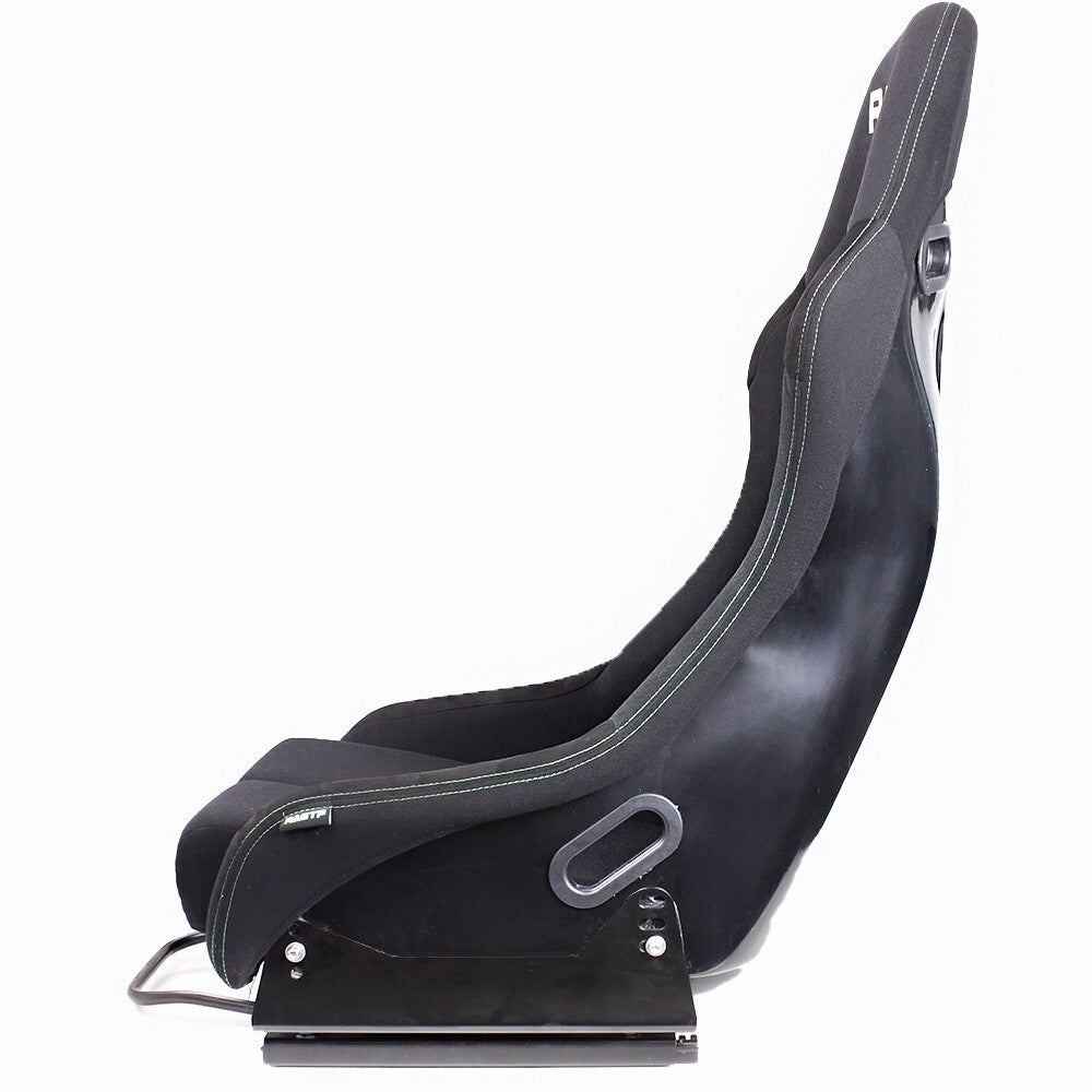2PCS Black Universal Racing Adjustable Bucket Reclinable Seats Slider Rail