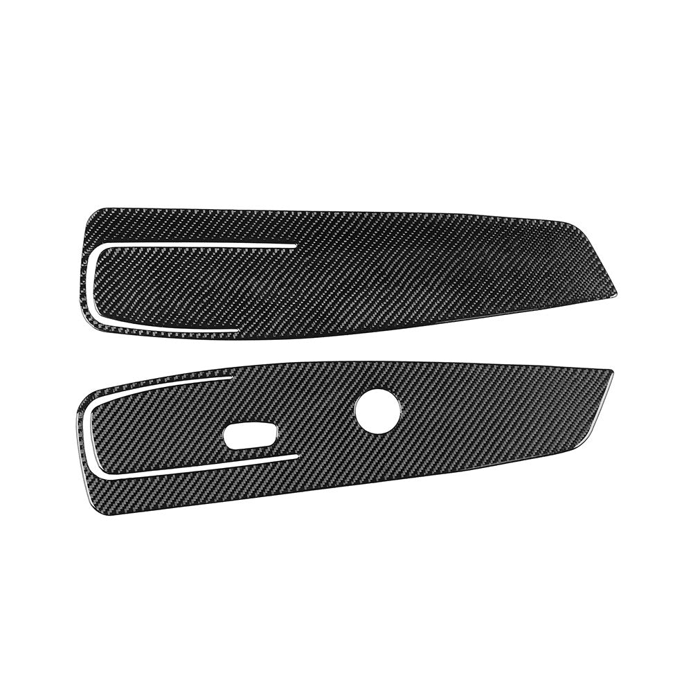 Carbon Fiber for Seat Adjustment Panel Cover Trim for Dodge for Challenger 2011-2024 12