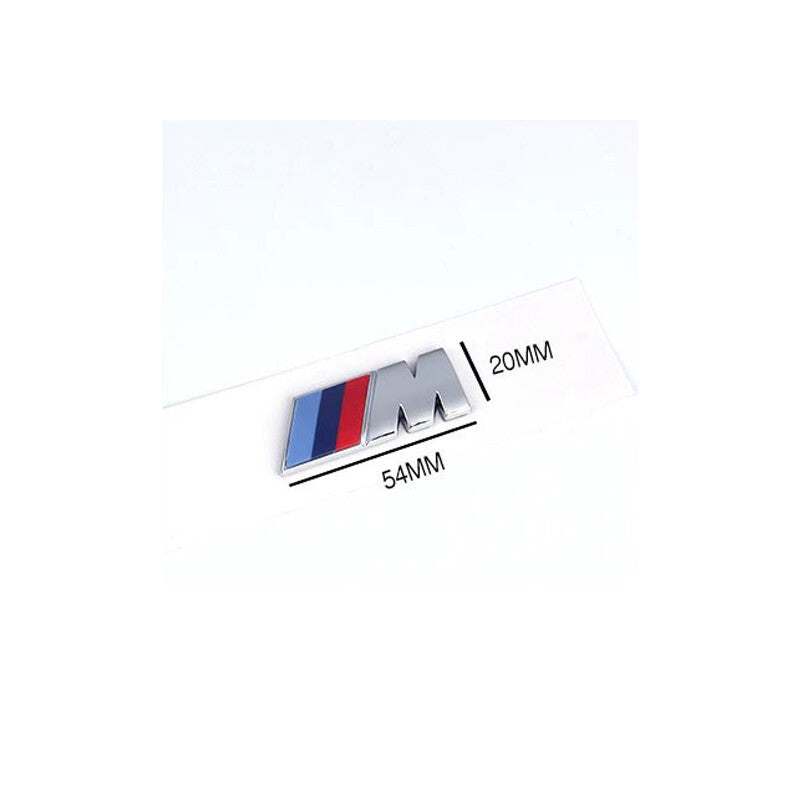 Small Engraved Decal Badge Set for BMW Silver Trunk Badge M3