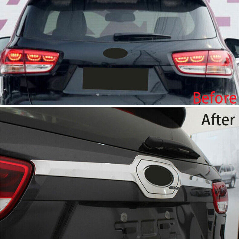 for Kia Sorento 16-2020 Chrome Rear Door Trunk Lid Tailgate Strip cover Trim 1P