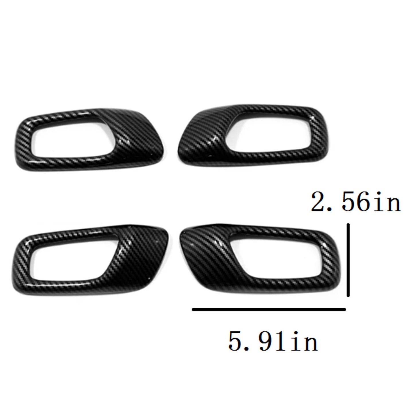 4Pcs Carbon Fiber Interior Door Handle Bowl Cover Trim for Honda for Civic 2022 2023