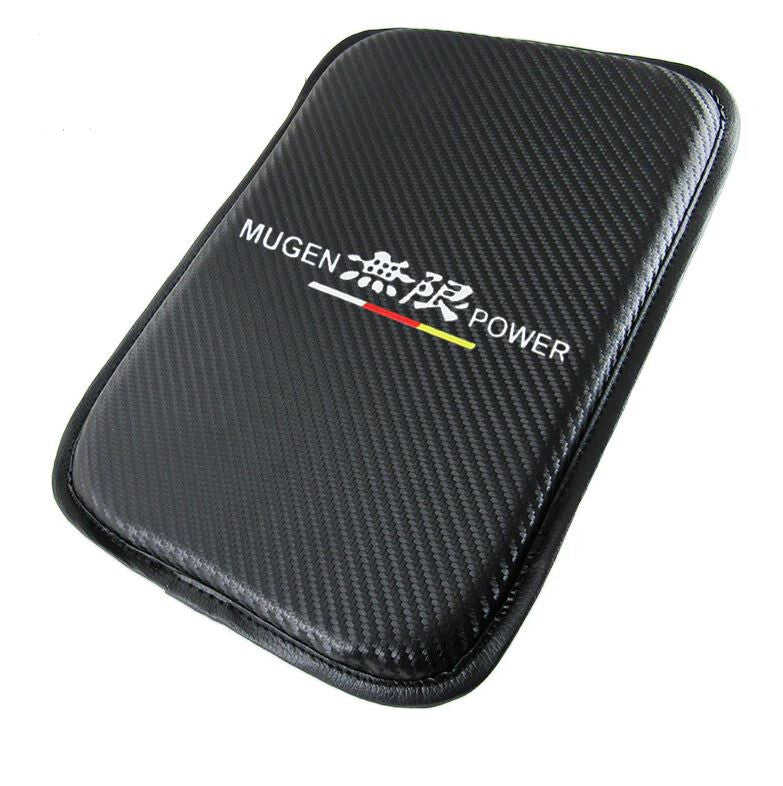 Car center console armrest cushion cover, black carbon Mugen, suitable for Honda for Acura .