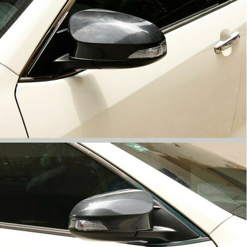 for Toyota for Camry 2012-2017 Carbon Fiber Door Mirror Overlay Rear View Cover Trim