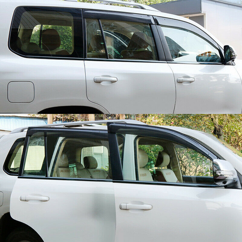 for Land Cruiser 2008-20 LC200 Black Steel Lower Window Sill Trim Molding Cover