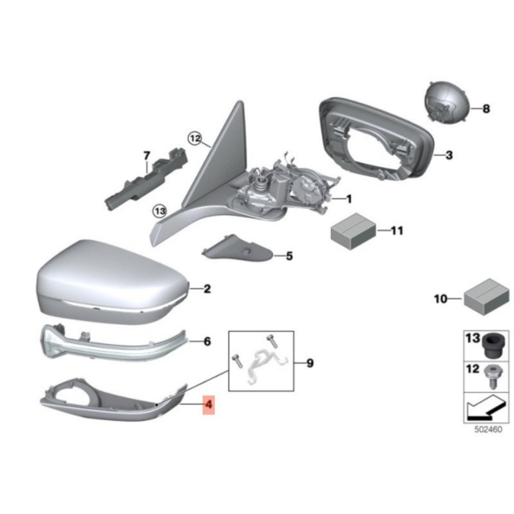 Mirror Lower Housing for BMW 7 G11 51167408453