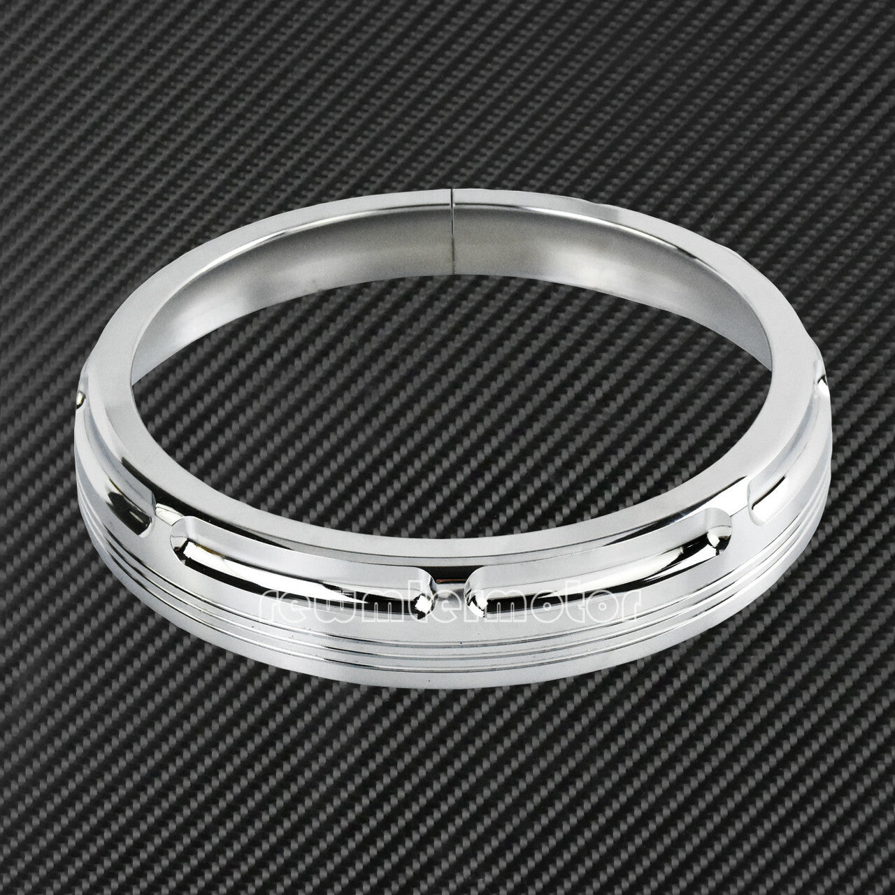 Chrome 7 Burst Headlight Trim Ring Fit for Harley Touring Road King Trike 2013