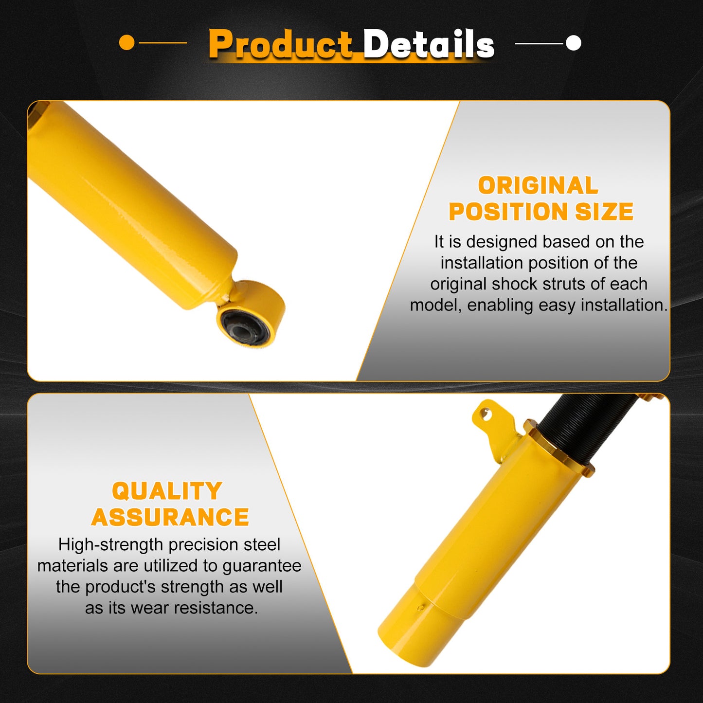 4Pcs Coilover Adjustable Height Struts Suspension Springs for Mazda 3 BL BK