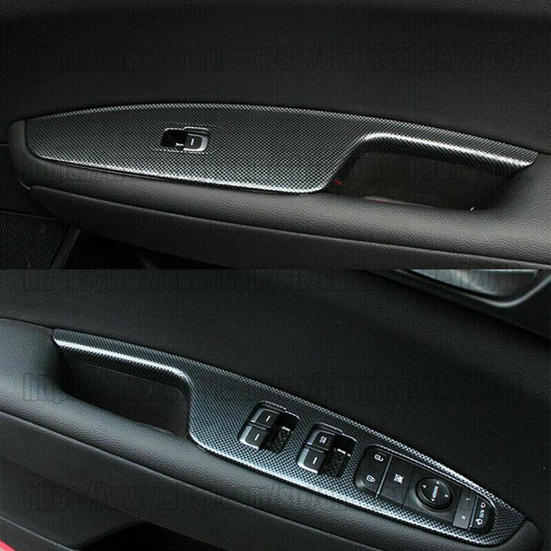 for Kia K5 Optima 2016-20 Glass Window Lifting Panel Decoration Carbon Fiber 4pc
