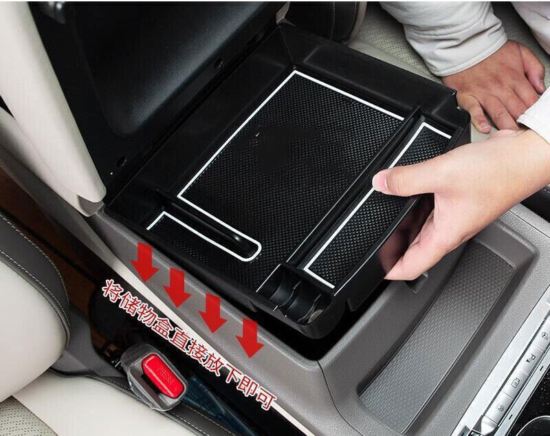 for Kia Carnival 22-24 Inner Console Armrest Storage Box Black Organizer Tray 1X