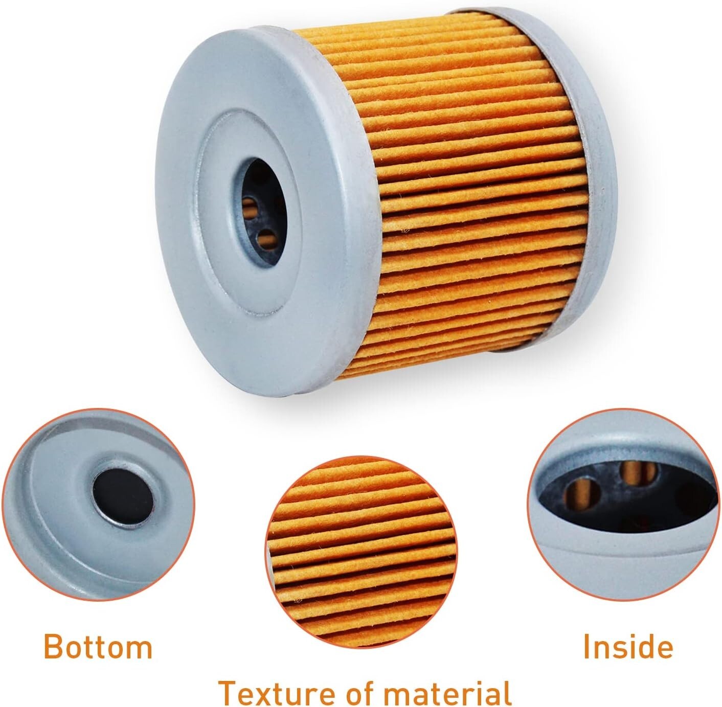 2 Pack Motorcycle Oil Filters for Kawasaki 220 Bayou KLF220 1988-2002 16099-004