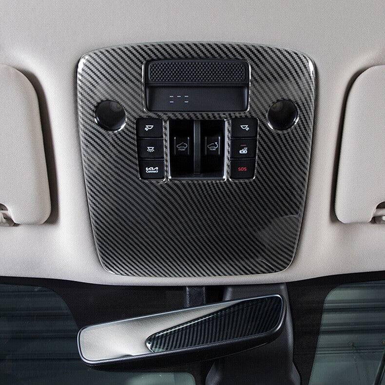 for Kia Carnival 2022-23 Carbon Fiber Inner Front Reading Light Lamp Cover Trim