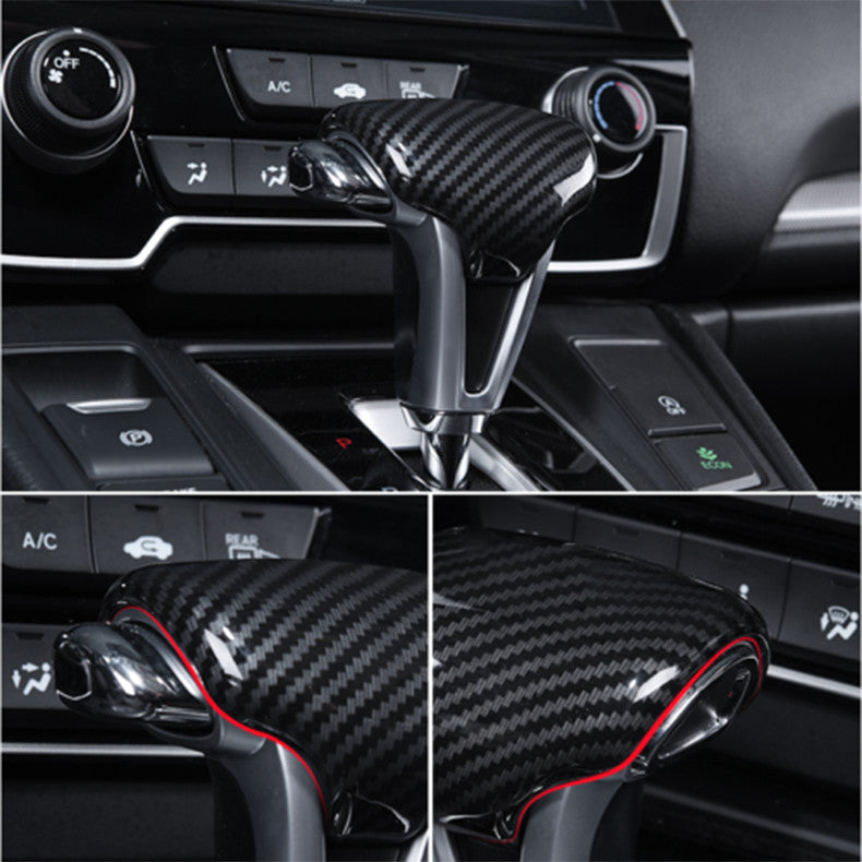 for Honda CR-V CRV 2017-2022 Carbon fiber Gear Shift Knob Molding Cover Trim cap