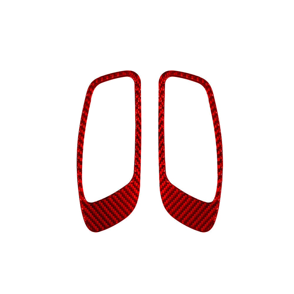 Red Carbon Fiber Front Door W/O Heated for Seat Trim Cover for KIA Sedona 2015-2016