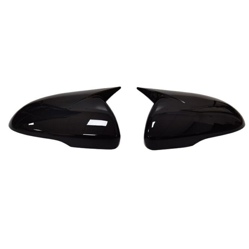 2P Glossy Black OX Horn Rear View Mirror Cover Cap Trims for KIA K5 Optima 16-20
