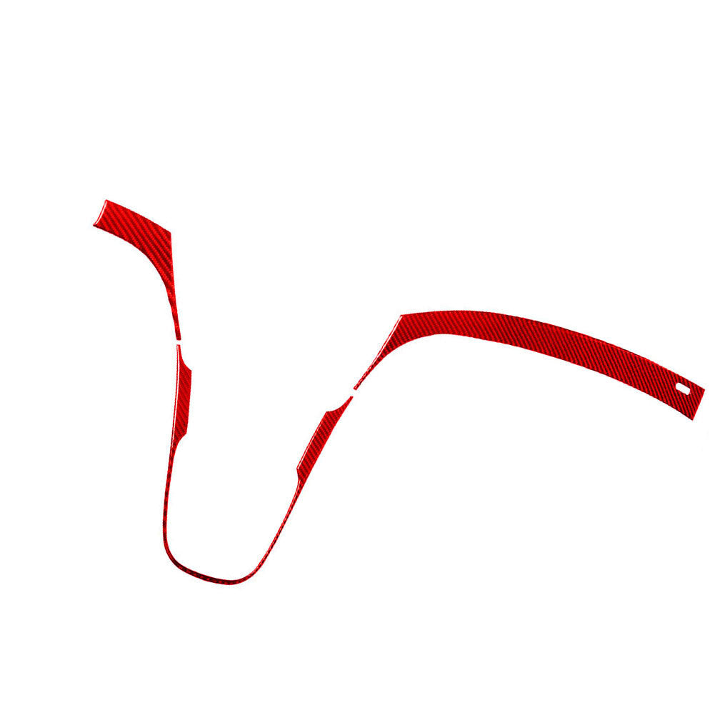 3Pcs Red Carbon Fiber Climate Control Panel Trim Cover for Chevrolet Sonic 12-16