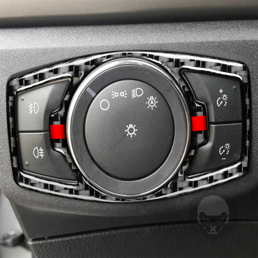 Carbon Fiber Interior Headlight Switch Panel Trim for Ford Fusion Mondeo 2013-19