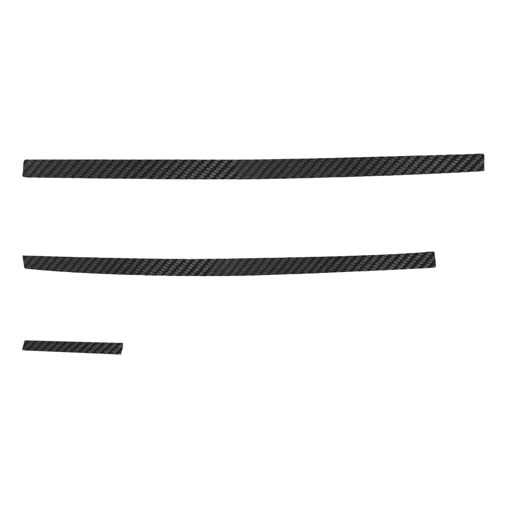 3-piece carbon fiber interior console dashboard cover trim strip for Toyota Hilux