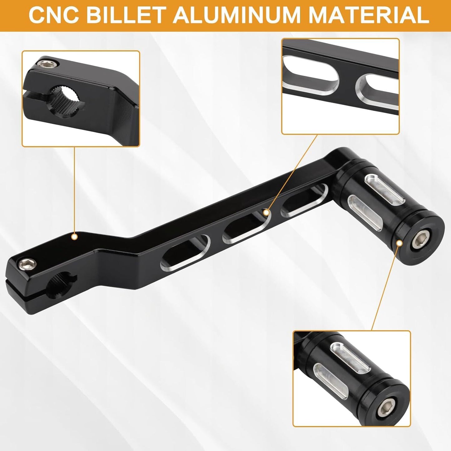 2X Heel Toe Gear Shifter Lever Pedal Shift Pegs for Harley Softail Electra Glide