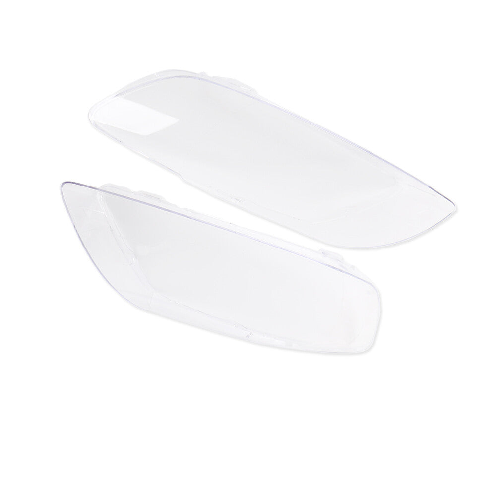A pair of headlight lens protective covers with transparent housings for Audi Q7 2006-2015 (Left + Right -)