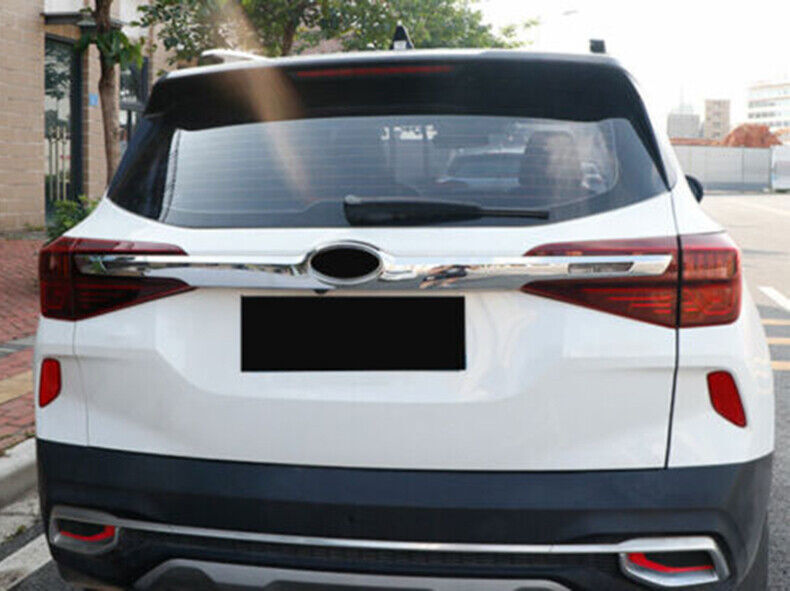 for Kia Seltos 2020-2023 Chrome ABS Rear Trunk Tailgate Lid Molding Cover Trim