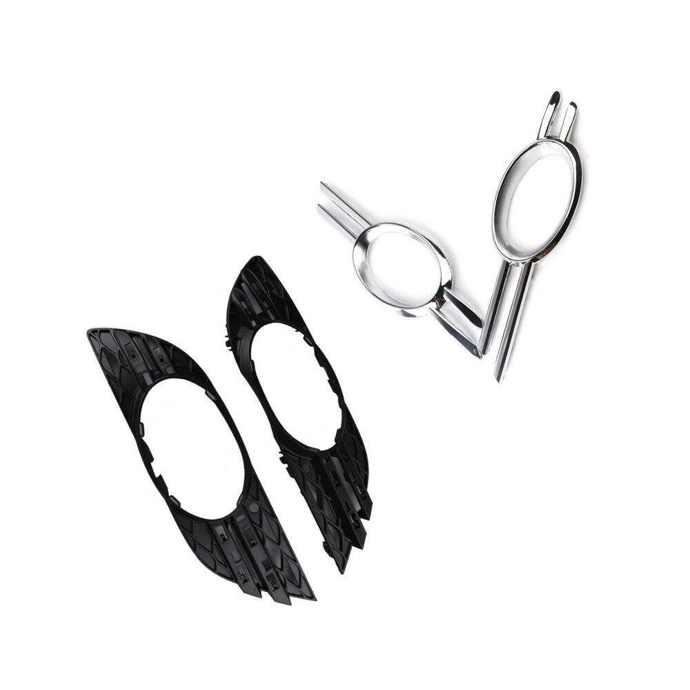 2x Fits W211 E320 E350 E550 Car Front Bumper Fog Light Cover Grill Trim Kit F