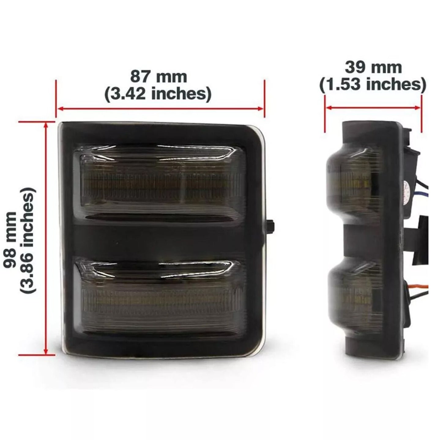 2PCS LED Side Mirror Marker LightsFor 2008-2016 for Ford F250 F350 F450 Super Duty